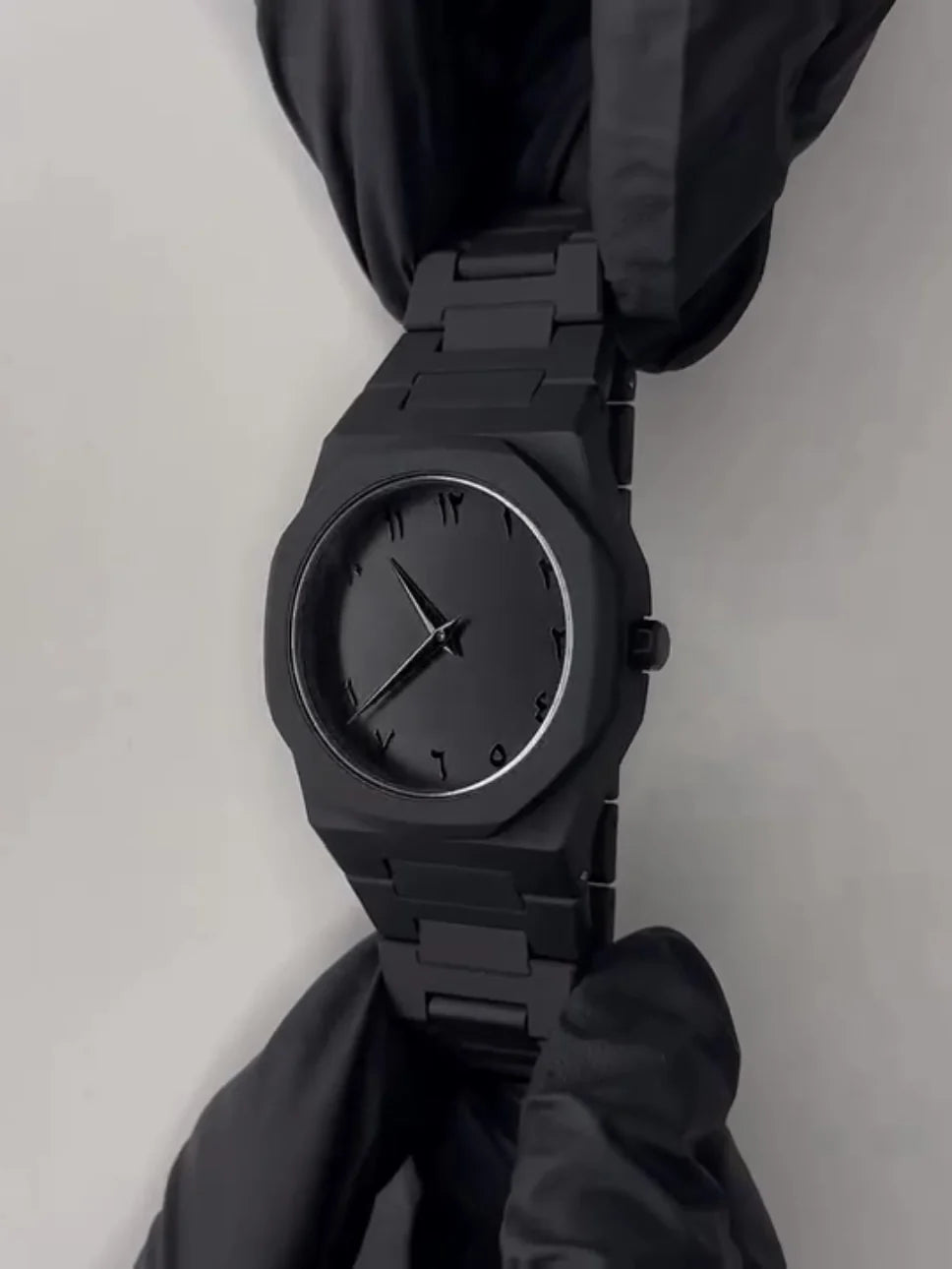 Aura Black Arabic Dial Watch