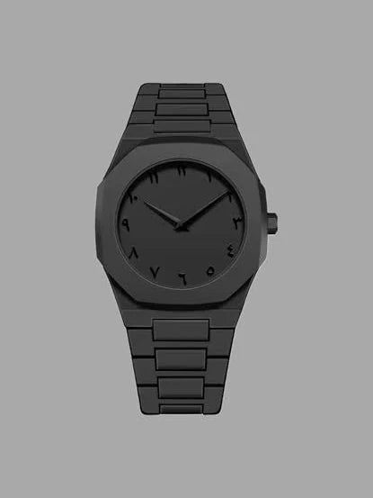 Aura Black Arabic Dial Watch