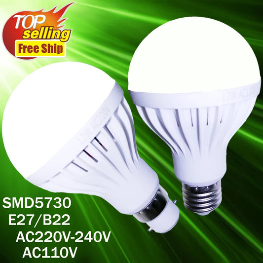Light Bulbs110V 220V E27 3W 5W 7W 9W 12W  LED Bulb High Brightness decorative Lampada For Home  Warm White Cold White Bombillas